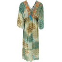 J By J TC-575 Floral Long Dress Green