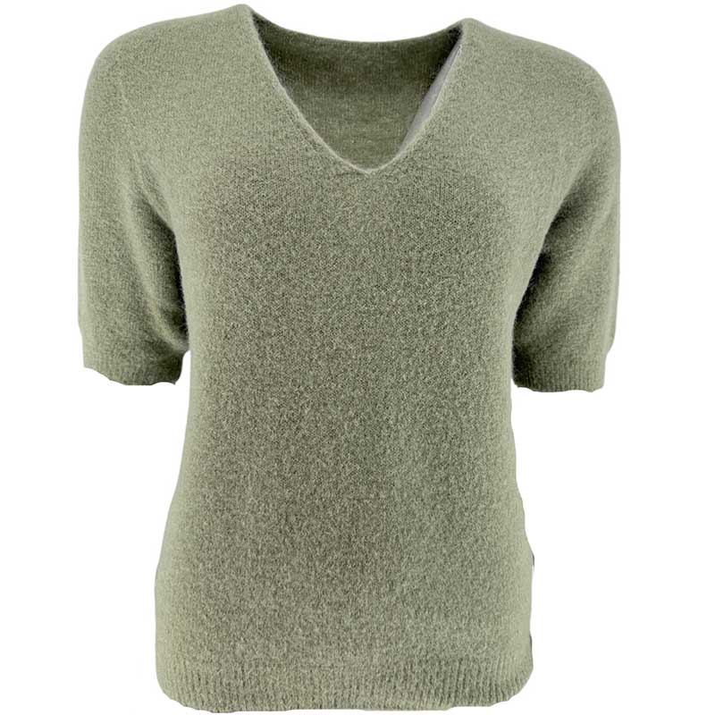 J By J V-Neck SS Knit Light Army