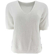 J By J V-Neck SS Knit Off White