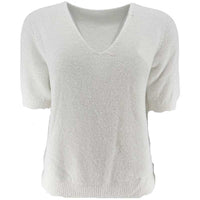 J By J V-Neck SS Knit Off White
