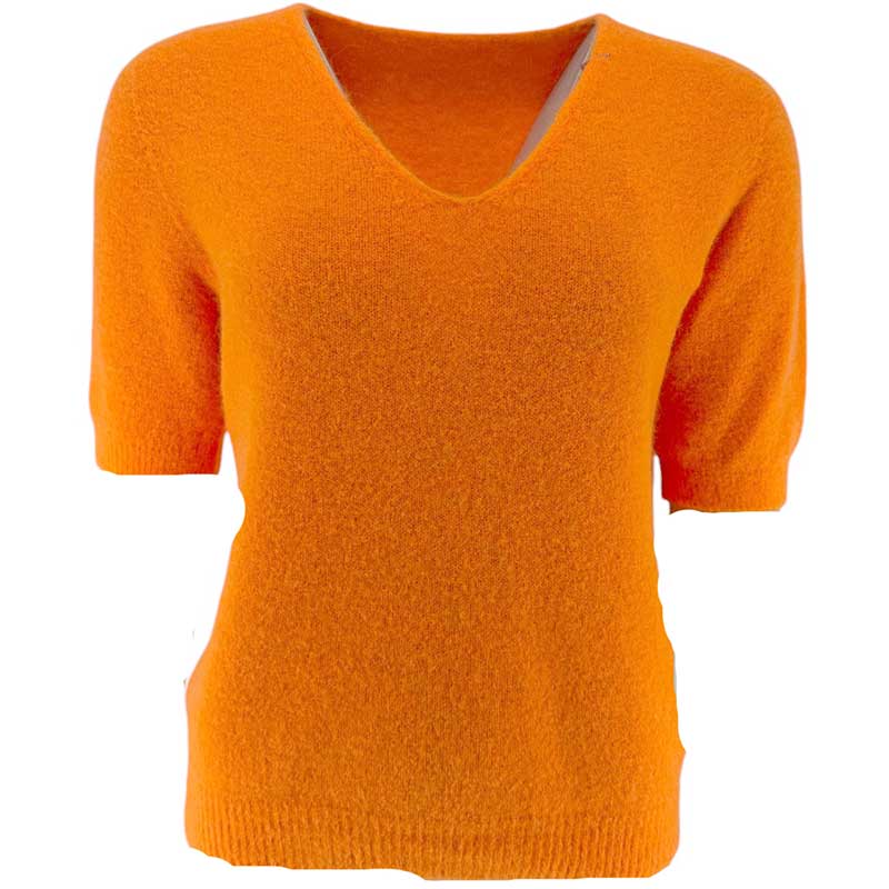 J By J V-Neck SS Knit Orange