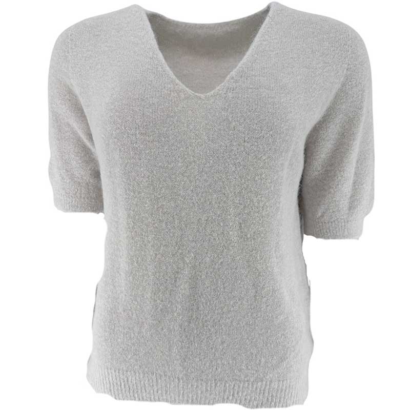 J By J V-Neck SS Knit Sand