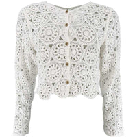 J By J ZS28005 Blond Cardigan White