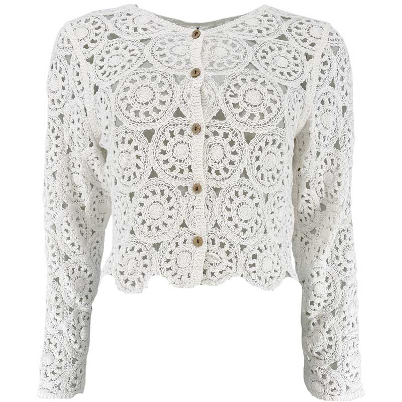 J By J ZS28005 Blond Cardigan White