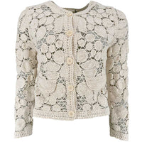 J By J ZS28107 Blond Cardigan Off White