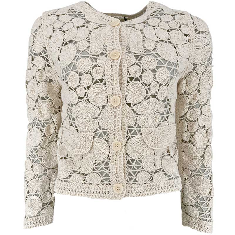 J By J ZS28107 Blond Cardigan Off White