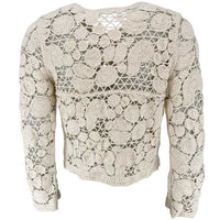 J By J ZS28107 Blond Cardigan Off White