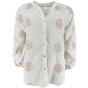 J BY J 5558 Embroidery Shirt Off White