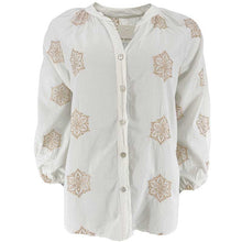 J BY J 5558 Embroidery Shirt Off White