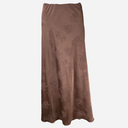 J By J 21521 Satin Skirt Brown