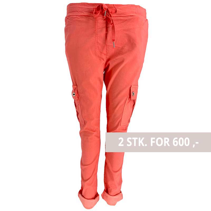 J By J 95870 Stretch Cargo Pants Coral