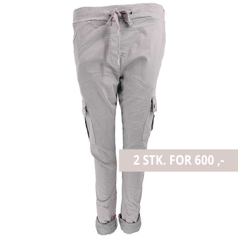 J By J 95870 Stretch Cargo Pants Lysegrå