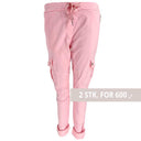 J By J 95870 Stretch Cargo Pants Lyserød