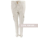 J By J 95870 Stretch Cargo Pants Off-White
