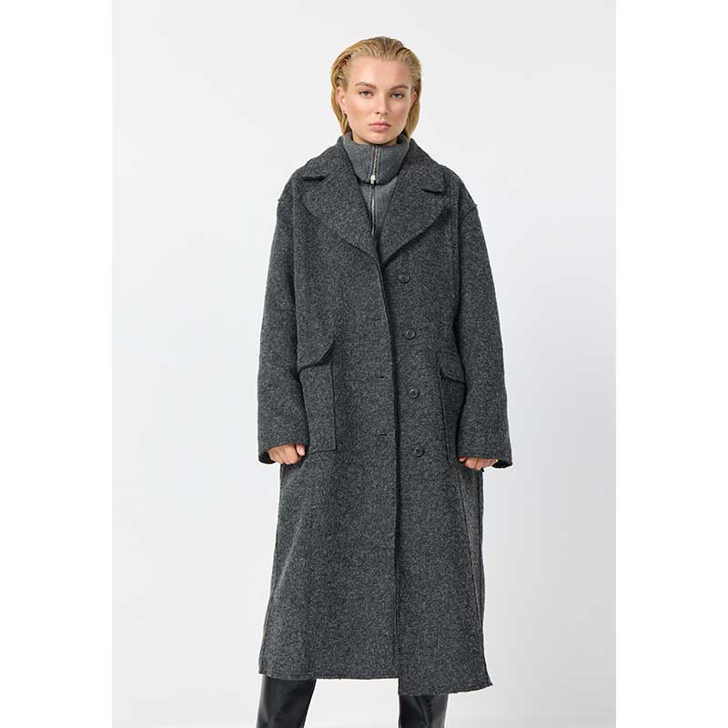 LEVETE ROOM LR-DONNA 1 COAT MØRKEGRÅ