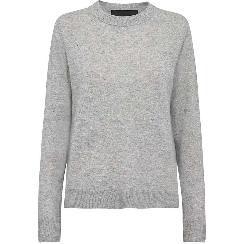 LEVETE ROOM LR-ELOISE 2 CASHMERE PULLOVER LYSEGRÅ