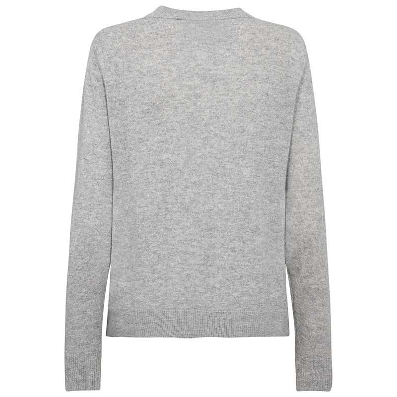 LEVETE ROOM LR-ELOISE 2 CASHMERE PULLOVER LYSEGRÅ