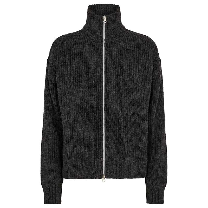 LEVETE ROOM LR-KALIMA 27 KNIT CARDIGAN MØRKEGRÅ