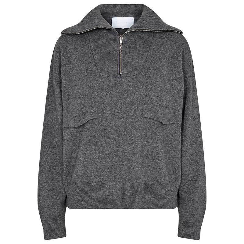 LEVETE ROOM LR-WINNI 3 PULLOVER KNIT GRÅ