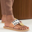 Laidbacklondon Heron LP Leather Sandal Black/White