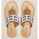 Laidbacklondon Heron LP Leather Sandal Black/White