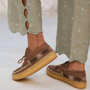 Laidbacklondon Komo Crepe Shoes Camel Suede Black/White