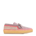 Laidbacklondon Komo Crepe Shoes Fosil Suede Natural/Neon Pink