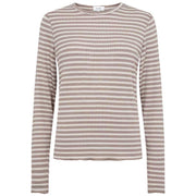 Levete Room LR-Ika 11 T-Shirt Jersey Taupe - J BY J Fashion