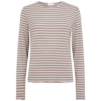 Levete Room LR-Ika 11 T-Shirt Jersey Taupe - J BY J Fashion