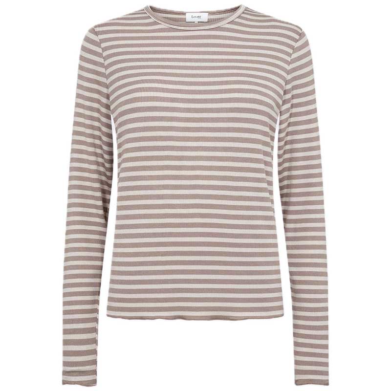 Levete Room LR-Ika 11 T-Shirt Jersey Taupe - J BY J Fashion