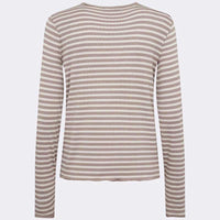 Levete Room LR-Ika 11 T-Shirt Jersey Taupe - J BY J Fashion