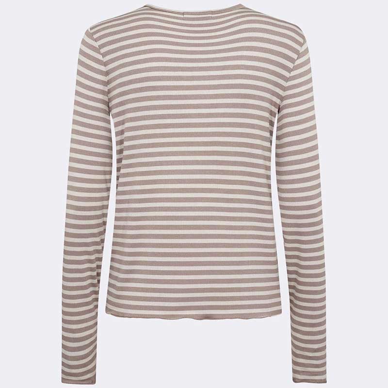 Levete Room LR-Ika 11 T-Shirt Jersey Taupe - J BY J Fashion