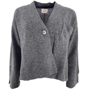 M. Wiesneck Lina Wool Cardigan Front Grey - J BY J Fashion