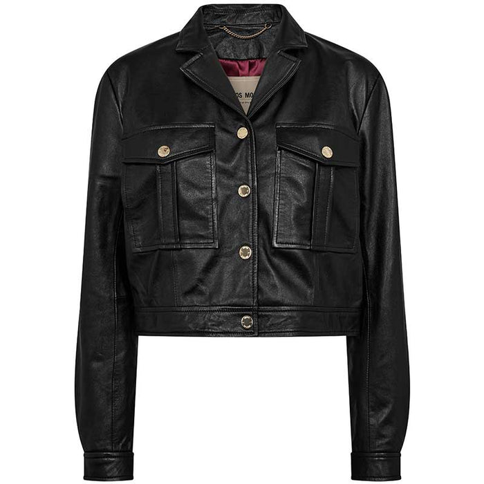 MOS MOSH MMALLYN LEATHER JACKET SORT