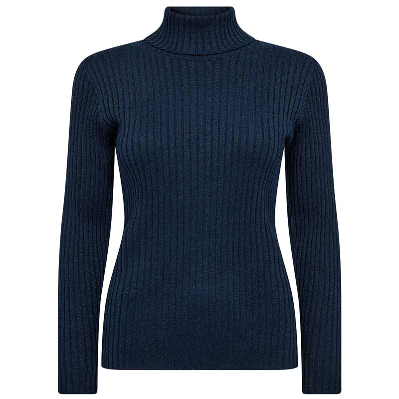 MOS MOSH MMRELENA RIB LUX ROLLNECK KNIT NAVY