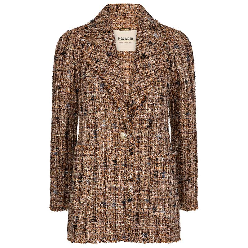 MOS MOSH SPALVIA BOUCLE BLAZER BRUN