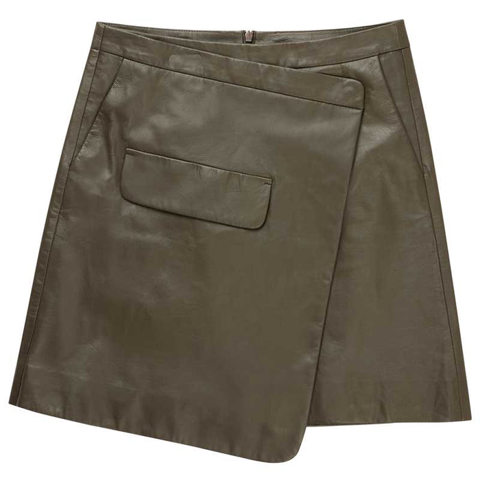 MUNTHE EXPENCE LEATHER SKIRT ARMY - J BY J Fashion