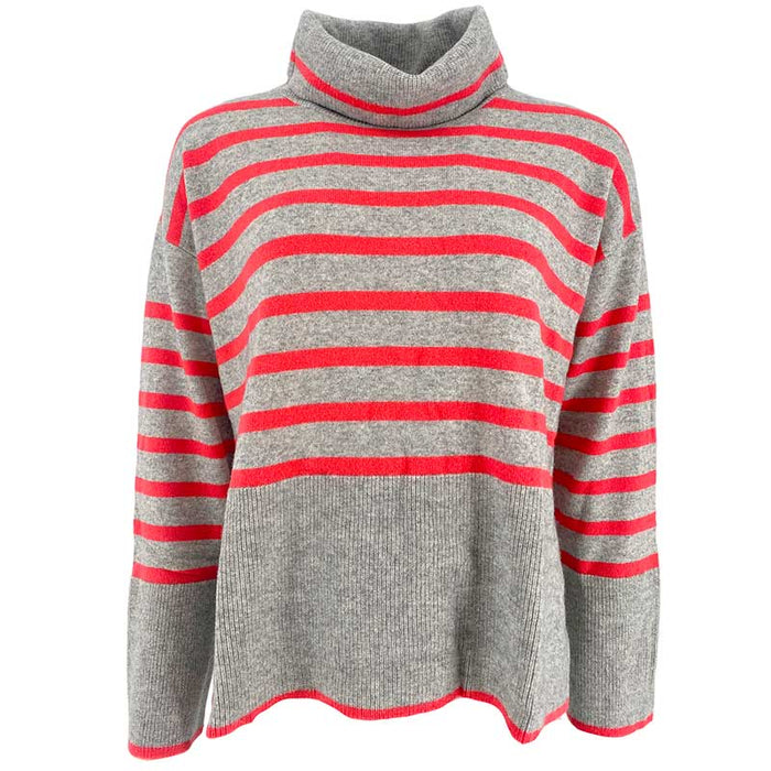 MW23 ROLLA ROLL NECK KNIT GRÅ-J BY J Fashion