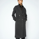 Mos Mosh MMAlva Loisa Mock Neck Coat Antracite
