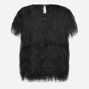 Mos Mosh MMBrim O-SS Faux Fur Tee Black