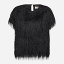 Mos Mosh MMBrim O-SS Faux Fur Tee Black