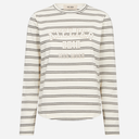 Mos Mosh MMCamp O t-shirt i off white stribet-1