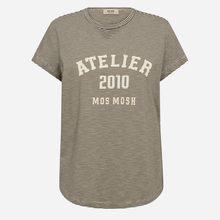 Mos Mosh MMCamp O-SS Stripe Tee Burnt Olive