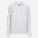 Mos Mosh MMEnna Linen Pocket Blouse White