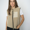 Mos Mosh MMRowe Eli Teddy Vest Feather Gray