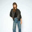 Mos Mosh MMRuby Leather Bomber Jacket Black