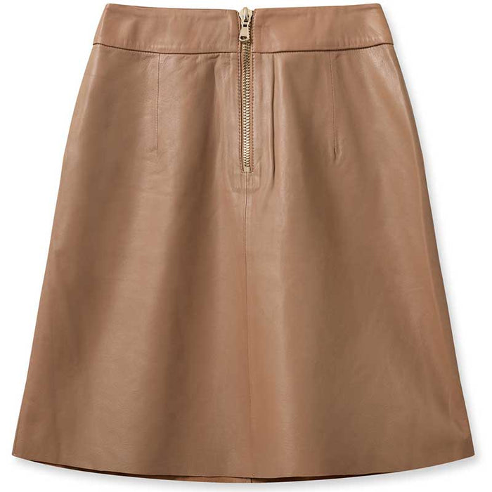 Mos Mosh MMAppiah Leather Skirt Lys Brun - J BY J Fashion