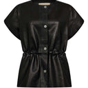 Mos Mosh MMAylin Leahter Waistcoat Black