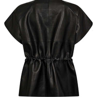 Mos Mosh MMAylin Leahter Waistcoat Black