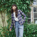 Mos Mosh MMBlake Chec Blazer Crown Blue